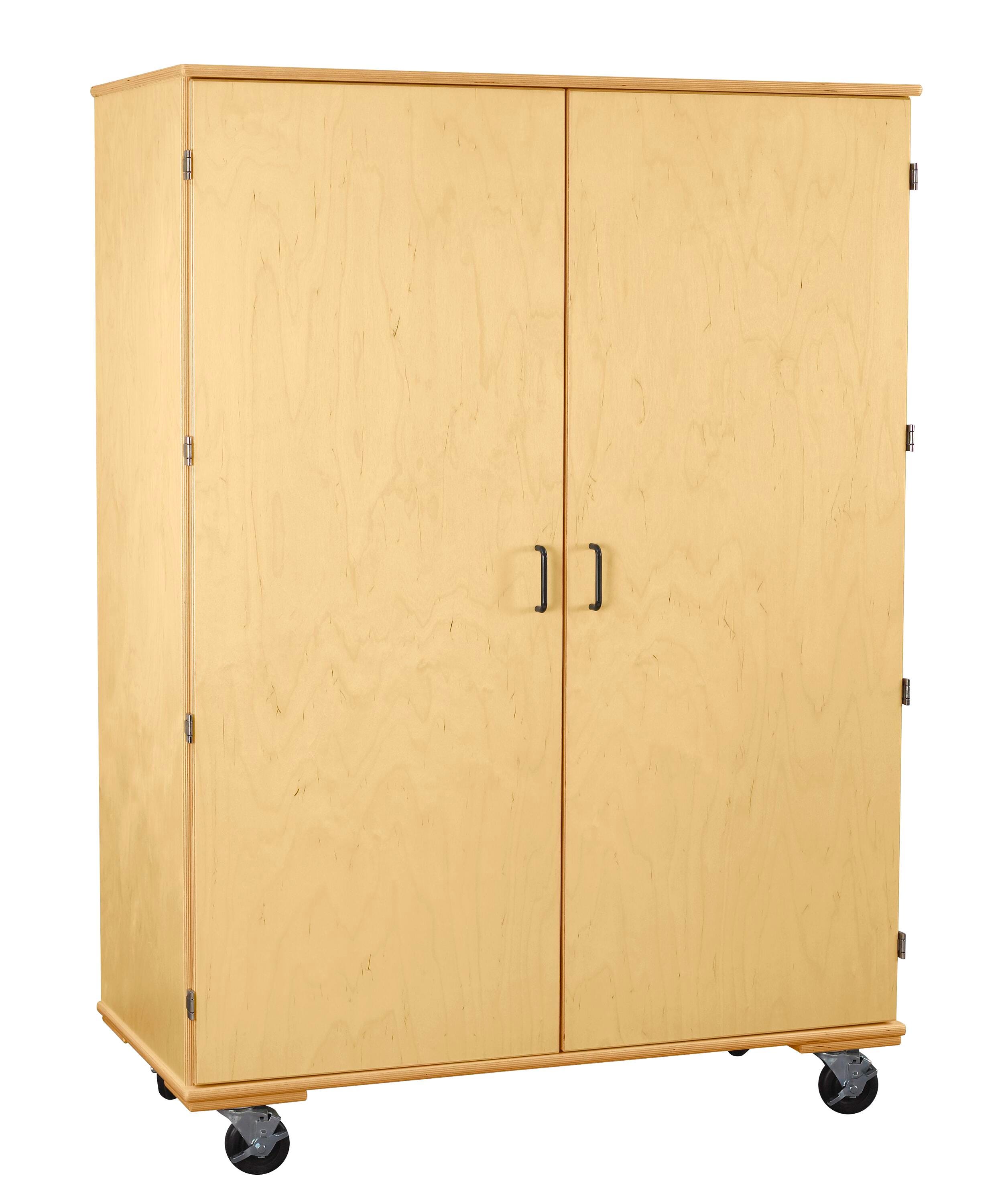 Classroom Select Large Mobile Divided Adjustable Shelf Storage, 10 Shelves, 48 x 24 x 67 Inches, Birch 1467854